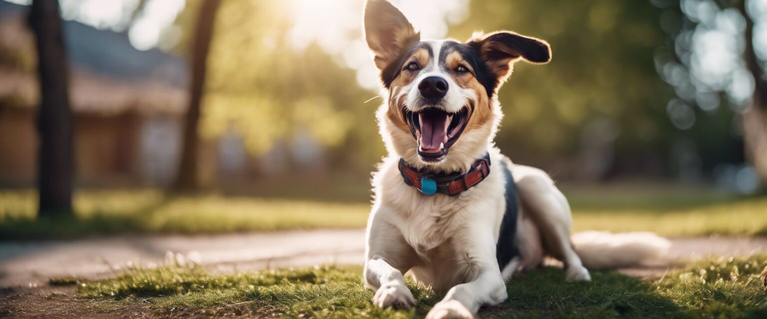 Healthy dog after dental care